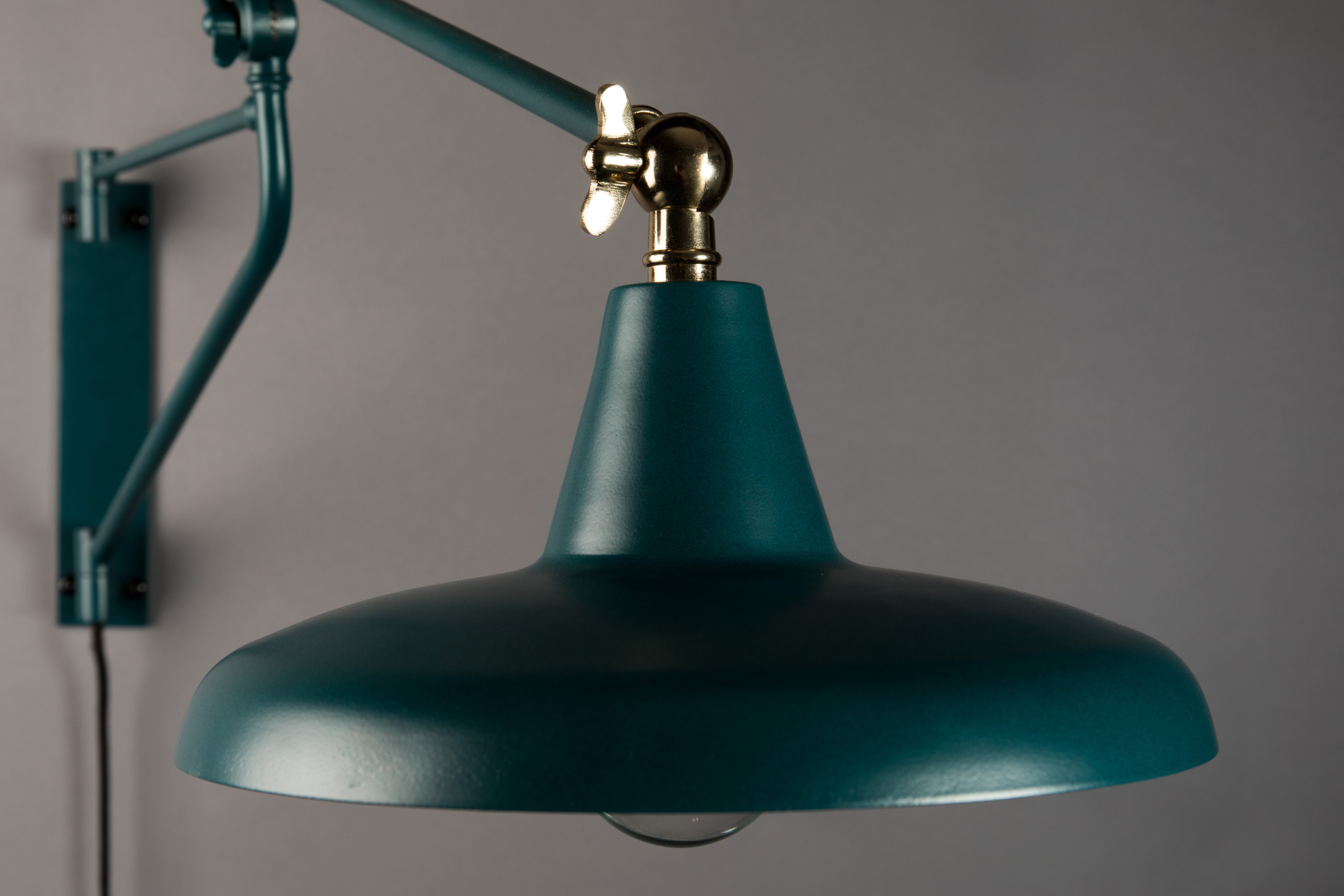 Dutchbone Hector Teal Adjustable Wall Light